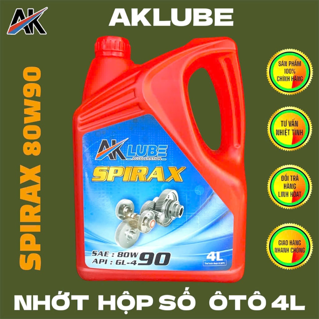 DẦU HỘP SỐ AK LUBE SPIRAX 80W90 GL4 – 4L