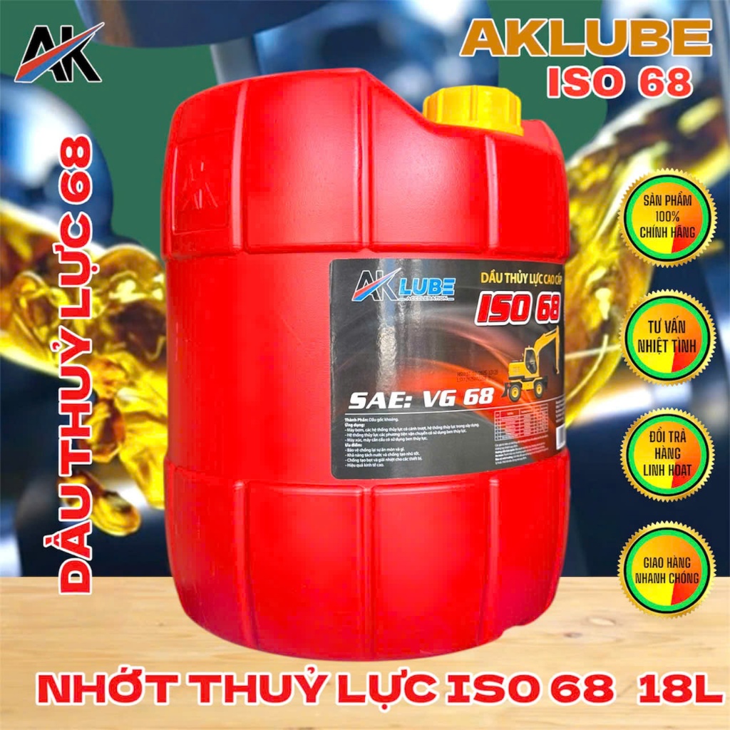 NHỚT THỦY LỰC AK LUBE THỦY LỰC ISO 68 – CAN 18L