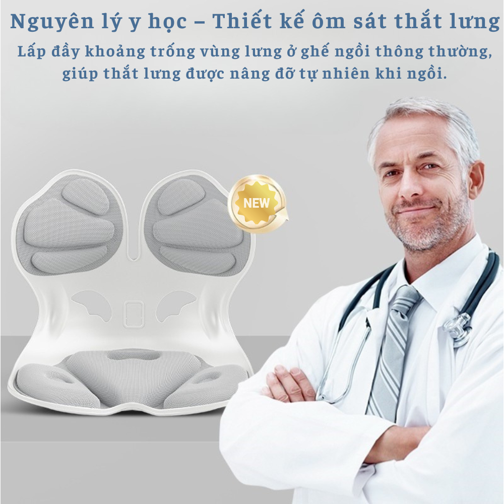Ghế Công Thái Học Chỉnh Dáng Ngồi Chống Gù Lưng Ghế Tựa Bà Bầu Phù Hợp Cho Văn Phòng, Trẻ Em - ảnh 3
