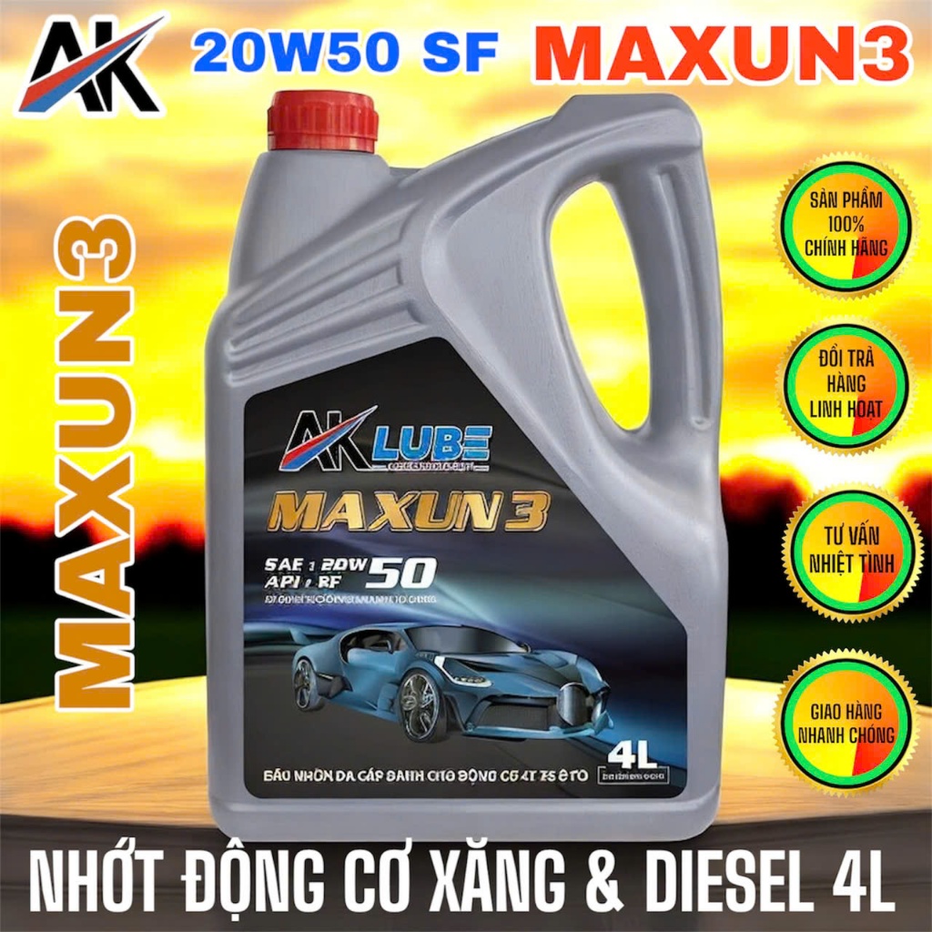 DẦU NHỚT AK LUBE MAXUN 3 20W50 – 4L