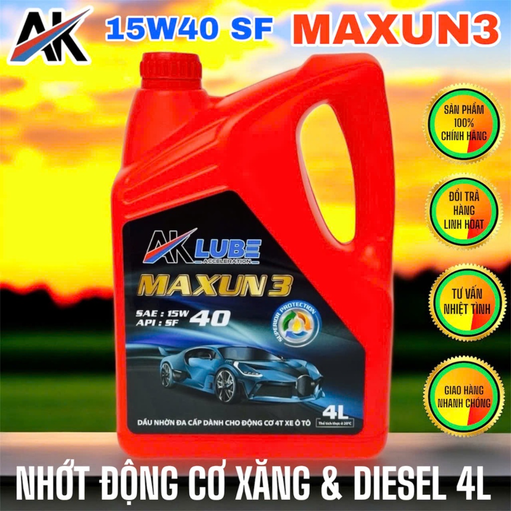 DẦU NHỚT AK LUBE MAXUN 3 SAE 15W40 – 4L