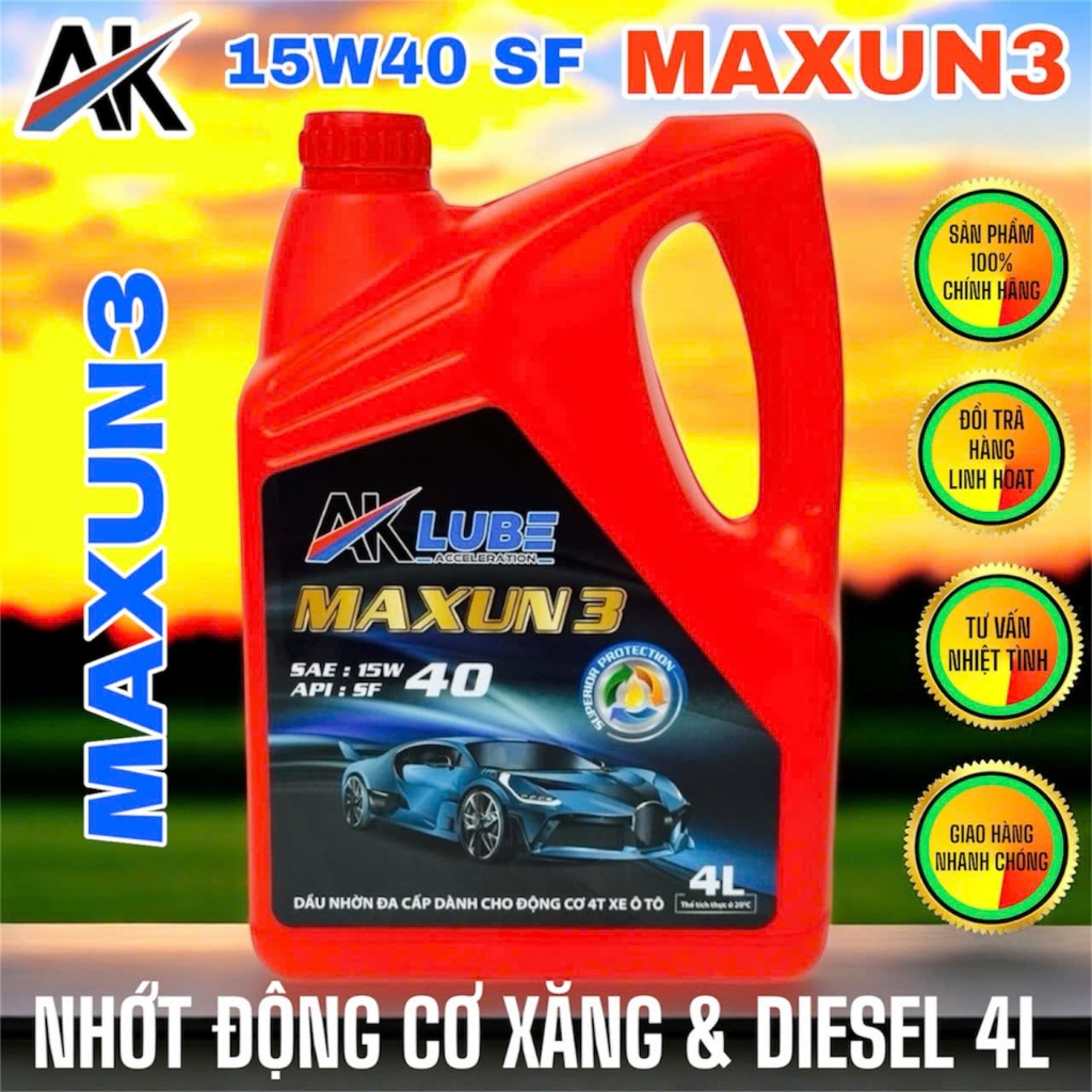 DẦU NHỚT AK LUBE MAXUN 3 SAE 15W40 – 4L