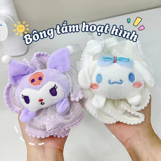 Bông Tắm Tạo Bọt Hình Thú Dễ Thương MAISON, Lưới Tắm Sanrio Cao Cấp Làm Sạch Mềm Mại, Tẩy Da Chết