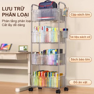 [Bồi thường 100% khi bị vỡ  ] Xe Đẩy Spa 2/3/4 Tầng Kệ Nhựa Trong Suốt Có Bánh Xe ,Kệ xe đẩy cao cấp