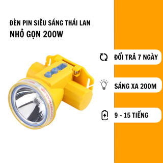 Đèn đội đầu mini thái lan pin trâu sáng mạnh 10 giờ, chóa 5cm chống nước đi mưa, đi soi, câu cá, cắm trại - Đèn pin 5211