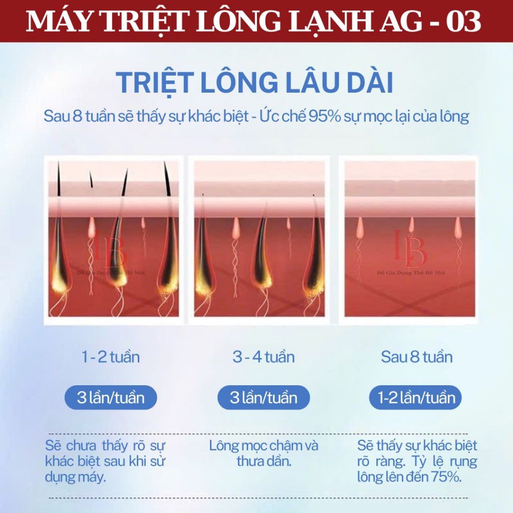 Máy Triệt Lông Lạnh Vĩnh Viễn Cầm Tay Tại Nhà AG – 03 Công Nghệ IPL Với 9 Cấp Độ và 3 Chê Độ Triệt Bảo Hành 12 Tháng | BigBuy360 - bigbuy360.vn