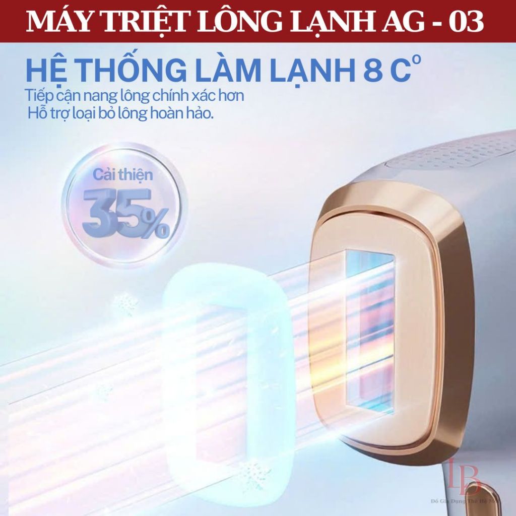 Máy Triệt Lông Lạnh Vĩnh Viễn Cầm Tay Tại Nhà AG – 03 Công Nghệ IPL Với 9 Cấp Độ và 3 Chê Độ Triệt Bảo Hành 12 Tháng | BigBuy360 - bigbuy360.vn