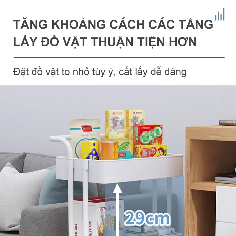 [Miễn phí vận chuyển]Xe Đẩy Spa 3/4/5 tầng Kệ để đồ bỉm sữa Đủ 3 Màu Thiết Kệ sách có bánh xe đẩy