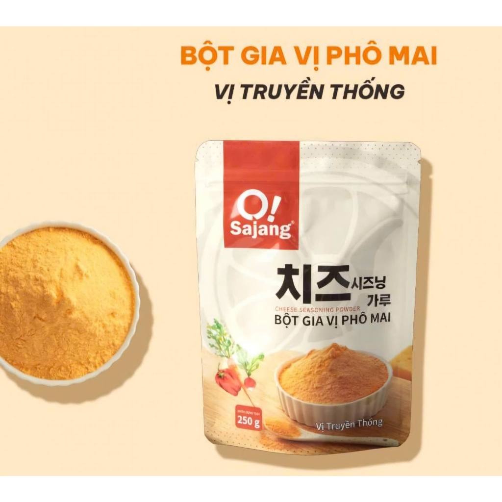 1Kg Bột Phô Mai Osajang (gồm 4 gói 250g) Lắc tiện lợi_ Lắc khoai tây, lắc gà chiên, lắc bắp rang,.