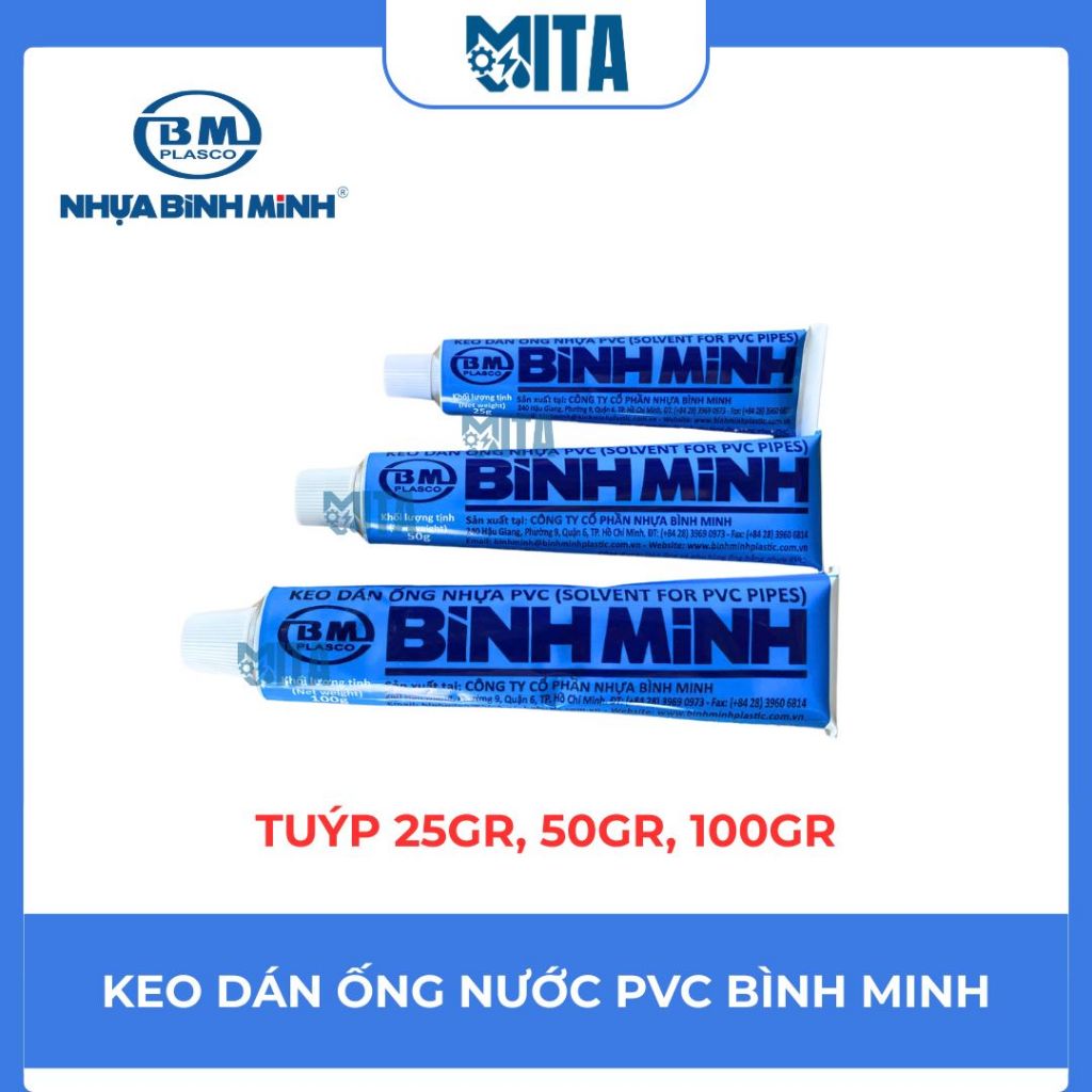 Keo dán ống nước PVC Bình Minh - Tuýp 25gr/50gr/100gr | Shopee Việt Nam