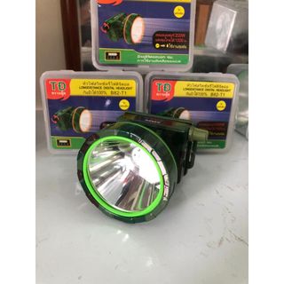 Đèn Đội Đầu Siêu SángThái Lan Nút Vặn LED LASER, Màn Hình Hiển Thị Pin, Sáng Mạnh 10 -15 Tiếng, Đèn pin TĐ B82