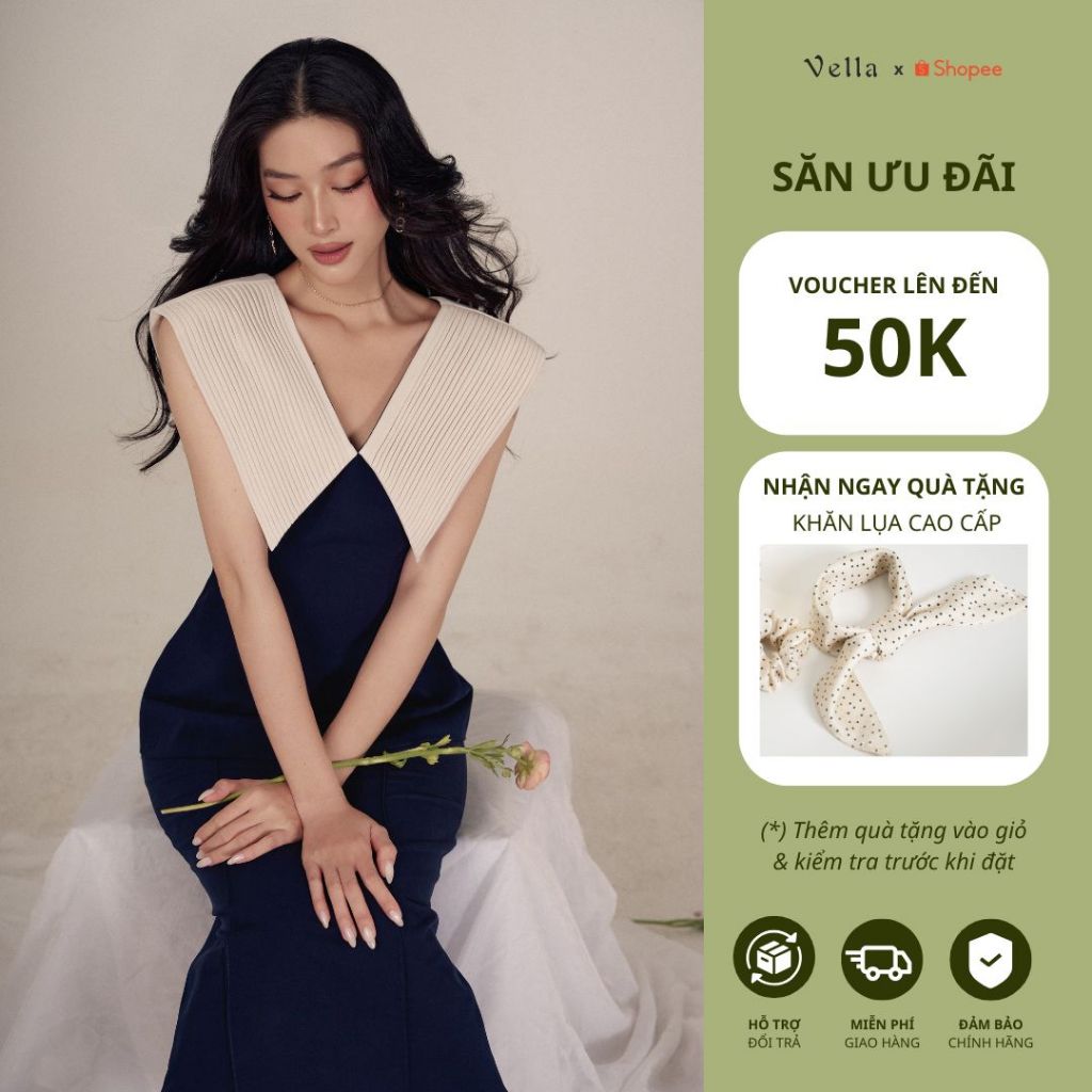 Vella Fashion áo peplum cổ xếp ly & chân váy bút chì ôm dáng – Thời trang công sở VA24003 VV24012