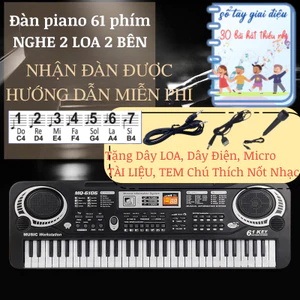 ĐÀN PIANO 61 PHÍM 2 LOA - TẶNG DÂY ĐIỆN , MICRO , TÀI LIỆU, NỐT NHẠC, HDSD FREE