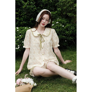 𝗛𝗮̀𝗻𝗴 𝗰𝗵𝗶́𝗻𝗵 𝗵𝗮̃𝗻𝗴 Set Đồ Ngủ Pyjama Rosie thắt nơ cao cấp form rộng - ON WORKSHOP