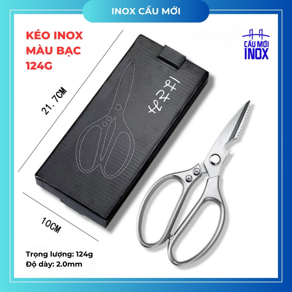 Kéo inox thép không gỉ, kéo cắt thịt nội địa Nhật đa năng siêu chắc cho cuộc sống nhà bếp dễ dàng