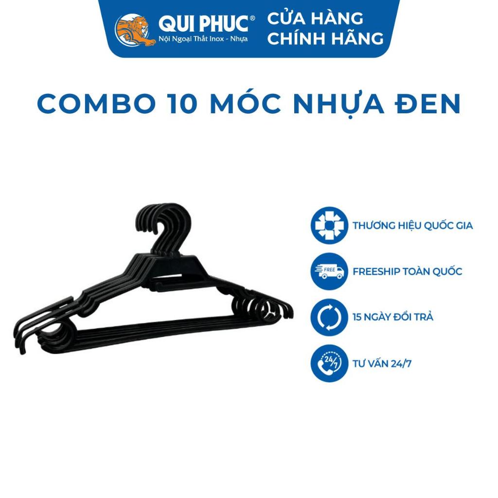 [HÀNG TẶNG KHÔNG BÁN] Combo 10 Móc Nhựa Đen Qui Phúc