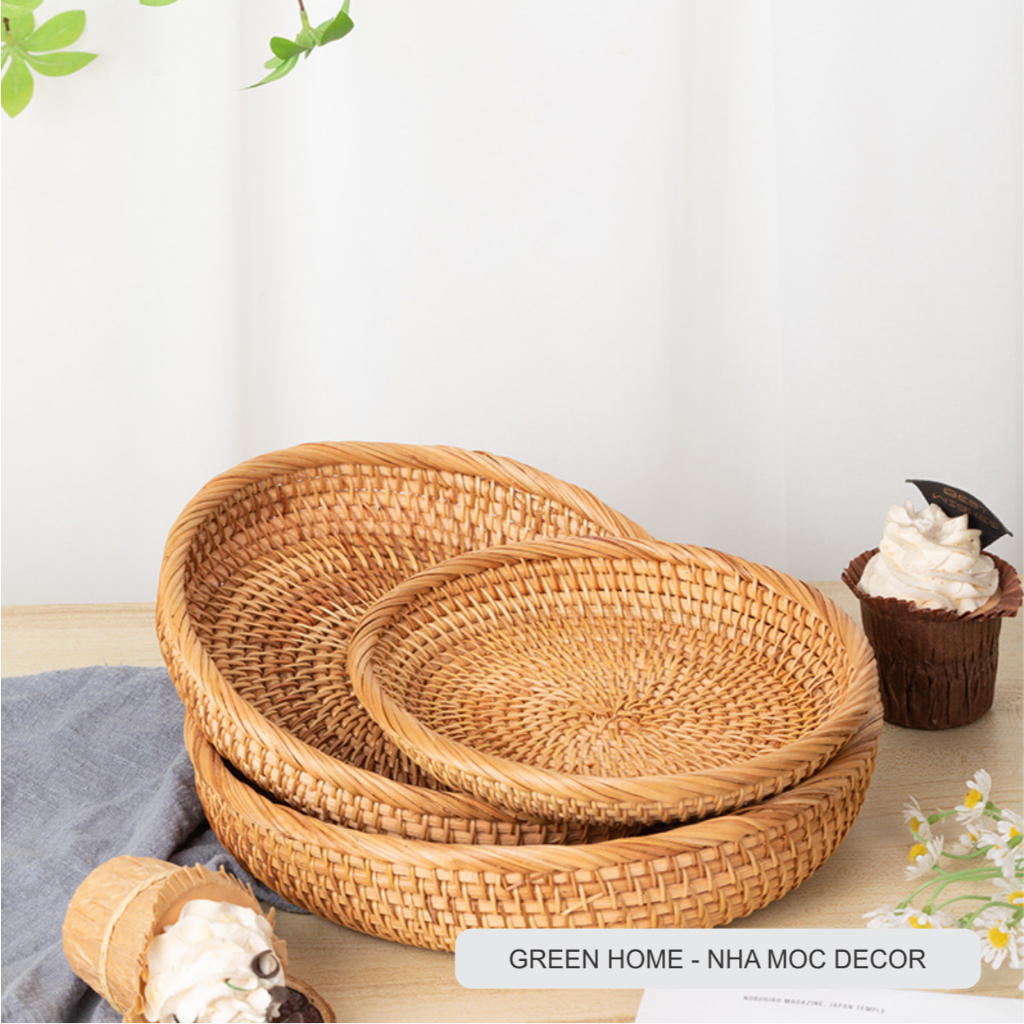 Bát Mây Tre Đan Tròn Trơn Hàng Thủ Công Mỹ Nghệ Từ Làng Nghề Mây Tre Đan