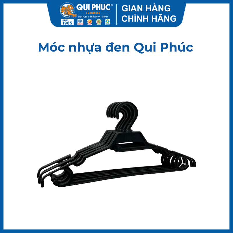 [HÀNG TẶNG KHÔNG BÁN] Combo 10 Móc Nhựa Đen Qui Phúc