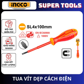 ĐỒ NGHỀ INGCO Tua vít dẹp cách điện HISD814100 - HISD815125 - HISD816150 (Cam kết Chính Hãng 100%)