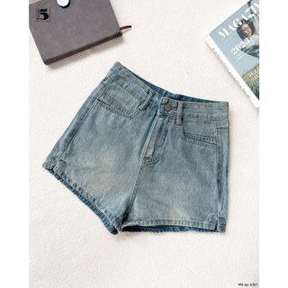 Quần short Jeans trẻ trung cho nữ với kiểu dáng trơn, xẻ nhẹ hai bên Twenty.5- 6767