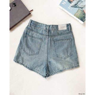 Quần short Jeans trẻ trung cho nữ với kiểu dáng trơn, xẻ nhẹ hai bên Twenty.5- 6767