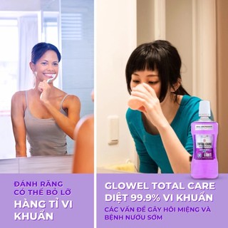 Nước Súc Miệng Hàng Ngày Glowel Total Care Absolute Ice 6in1 - 500ml