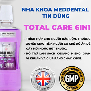 Nước Súc Miệng Hàng Ngày Glowel Total Care Absolute Ice 6in1 - 500ml