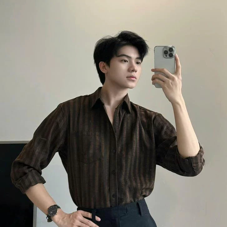 Áo Sơ Mi Nam Kẻ Sọc Phong Cách Hàn Quốc Lịch Lãm Phù Hợp Đi Chơi Đi Làm 3 Màu Nổi Bật Nhà Halley A38