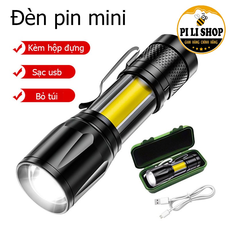 Đèn Pin Cầm Tay Mini Kèm Hộp Đựng Bảo Quản Chắc Chắn, Đèn Led Bỏ Túi ...