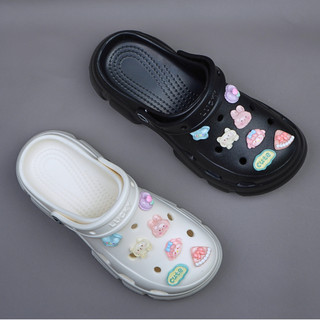Dép cross sục nữ đế cao 6cm kèm 14 sticker Pizza kiểu sandal Mita CSM-41