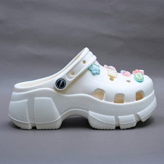 Dép cross sục nữ đế cao 6cm kèm 14 sticker Pizza kiểu sandal Mita CSM-41