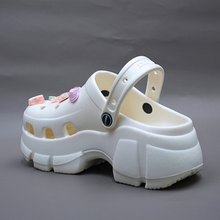 Dép cross sục nữ đế cao 6cm kèm 14 sticker Pizza kiểu sandal Mita CSM-41