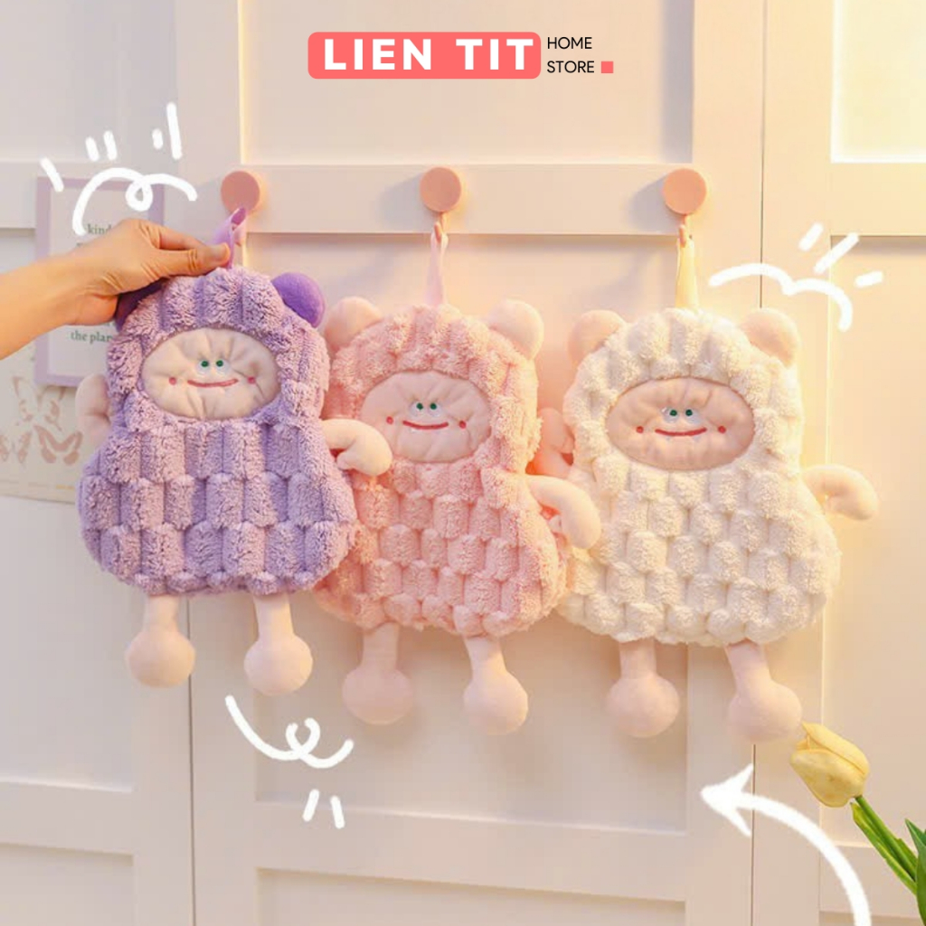Khăn Lau Tay Treo Tường 2 Lớp Siêu Thấm Hút Tiện Lợi, Khăn Lau Tay, Lau Bếp Đa Năng Nhiều Mẫu Đáng Yêu