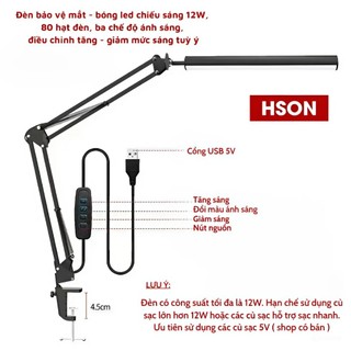 Đèn Bàn LED Gập Đa Năng 3 Chế Độ - Chống Cận Thị & Bảo Vệ Mắt - Điều Chỉnh Linh Hoạt 360°