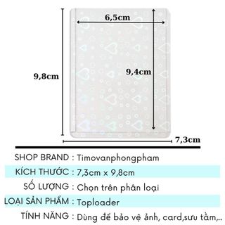 Toploader B8 Túi Đựng Card Decor Bo Góc Lấp Lánh Lẻ 1 Cái Timo VPBL16