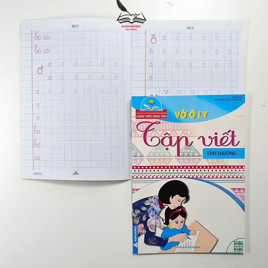 Sách- Bộ 4 Quyển Vở Ô Ly Tập Viết -Chữ Thường- Chữ Cái -Các Vần -Chữ Cỡ Nhỏ -Theo Chân Trời Sáng Tạo