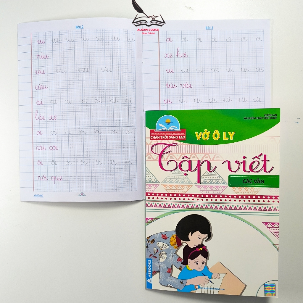 Sách- Bộ 4 Quyển Vở Ô Ly Tập Viết -Chữ Thường- Chữ Cái -Các Vần -Chữ Cỡ Nhỏ -Theo Chân Trời Sáng Tạo