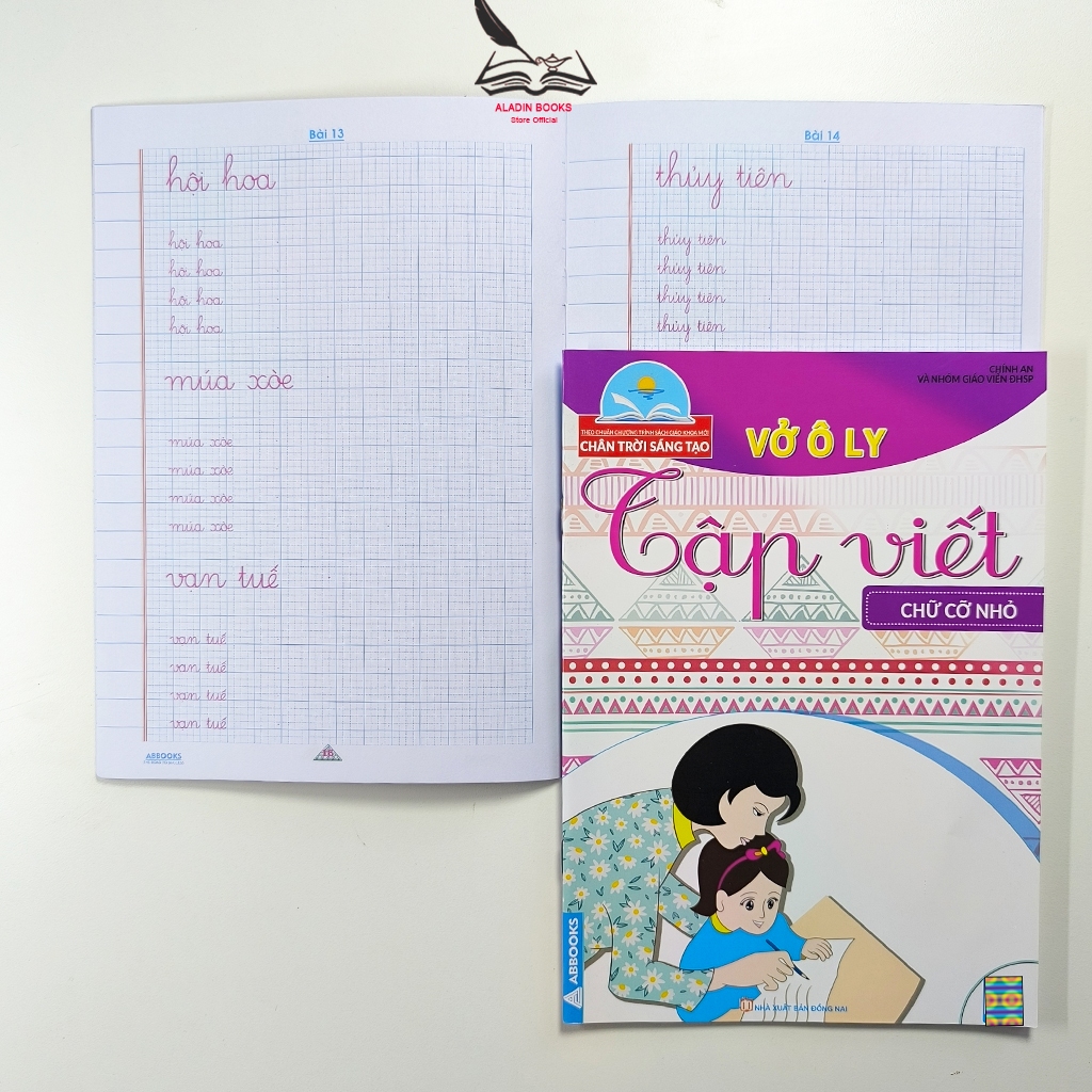 Sách- Bộ 4 Quyển Vở Ô Ly Tập Viết -Chữ Thường- Chữ Cái -Các Vần -Chữ Cỡ Nhỏ -Theo Chân Trời Sáng Tạo