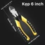 TAYO Bộ 3 Kìm Hạng Nặng Bộ Kìm Mũi Dài Bộ Kìm Hạng Nặng Vise (kéo dây 8 inch +kìm mũi nhọn 8 inch + kìm hàm chéo 6 inch)