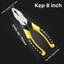 TAYO Bộ 3 Kìm Hạng Nặng Bộ Kìm Mũi Dài Bộ Kìm Hạng Nặng Vise (kéo dây 8 inch +kìm mũi nhọn 8 inch + kìm hàm chéo 6 inch)