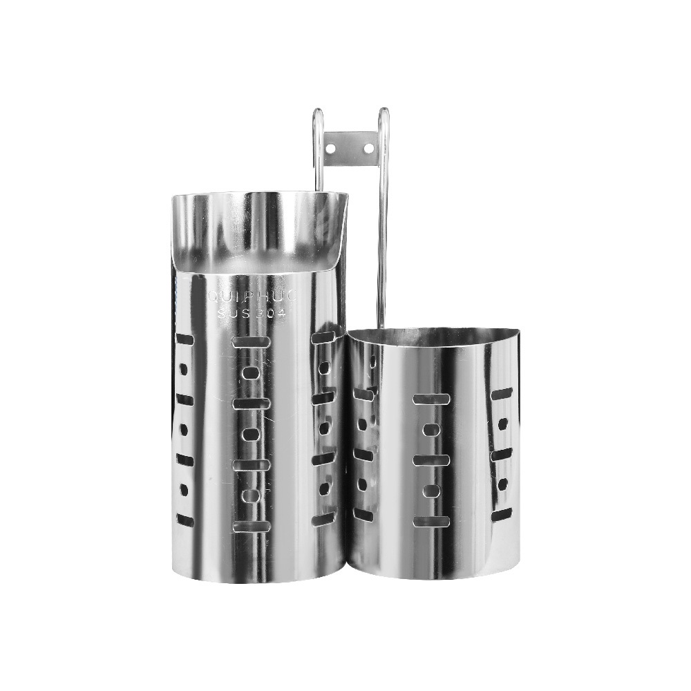 [HỎA TỐC] Ống đũa tròn Deli QUI PHÚC, inox 304 không gỉ, sáng bóng, an toàn vệ sinh, đựng đũa muỗng