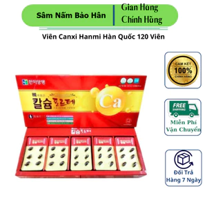 Viên Canxi Hanmi Hàn Quốc 120 Viên, Hỗ Trợ Canxi Tăng Cường Xương Khỏe Mạnh