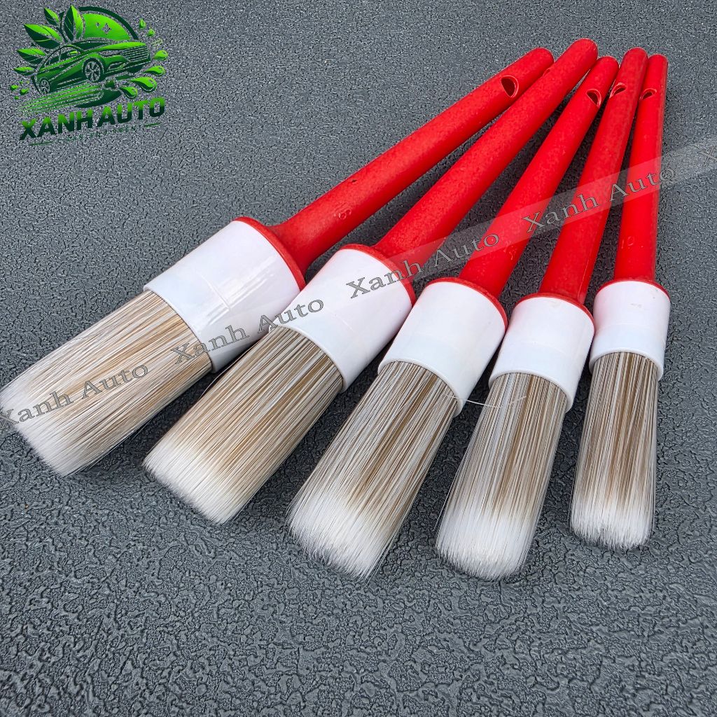 Bộ 5 Cọ Rửa Xe Ô Tô Xe Máy Đa Năng – Vệ Sinh Mâm Lốp, Taplo, Khe Kẽ ...