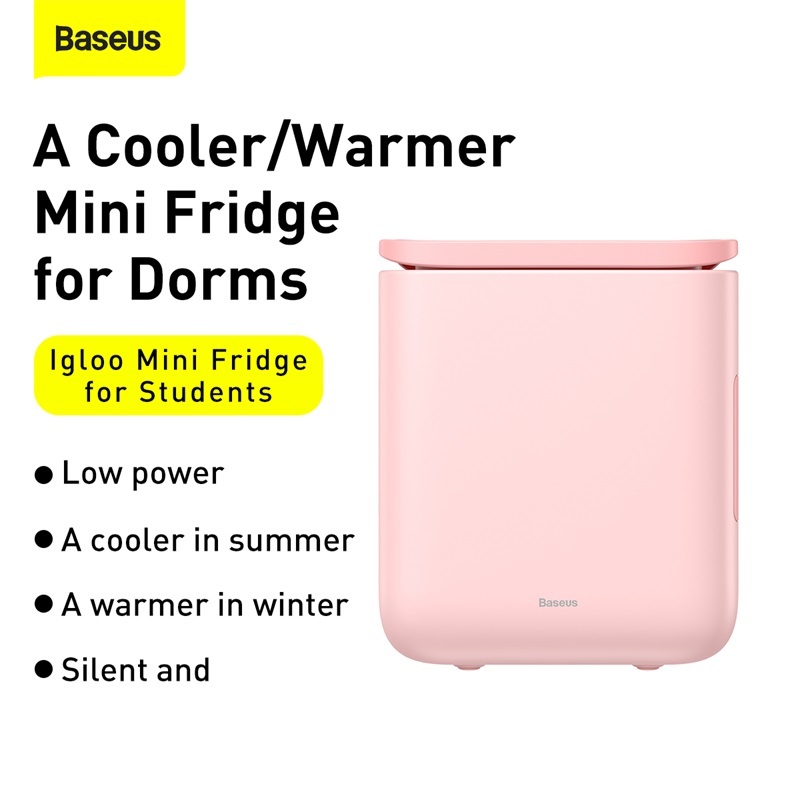 [ Hỏa tốc HCM ] Tủ Lạnh Mini Baseus 6L Igloo, Làm mát/ làm nóng, Tiết kiệm điện năng