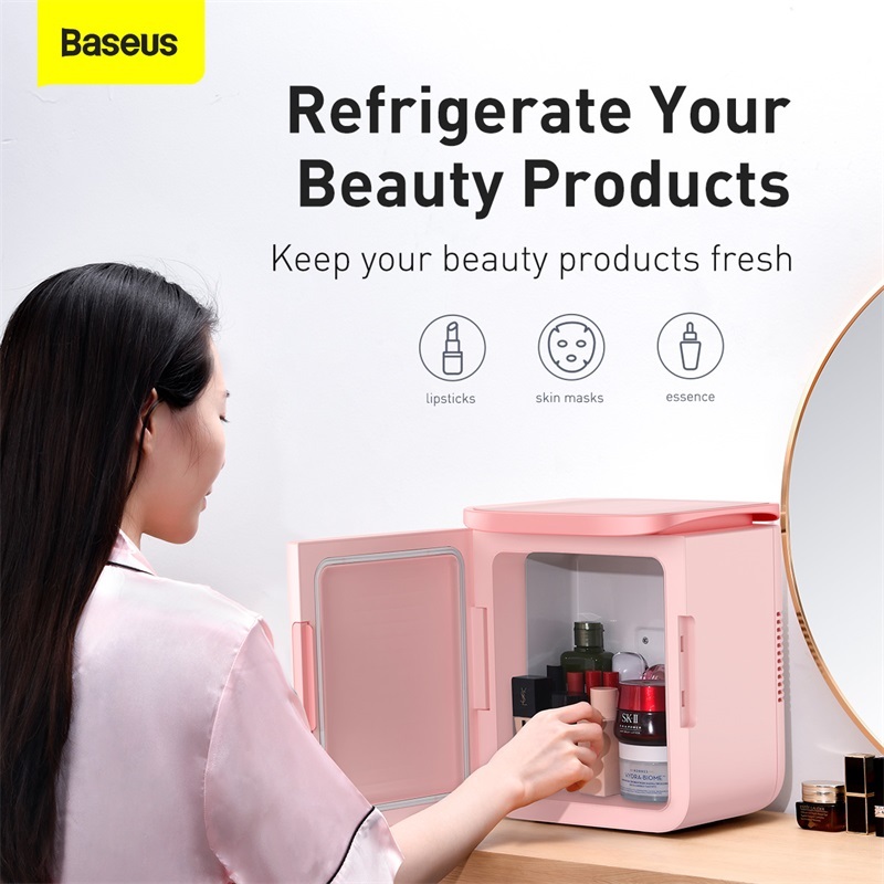[ Hỏa tốc HCM ] Tủ Lạnh Mini Baseus 6L Igloo, Làm mát/ làm nóng, Tiết kiệm điện năng