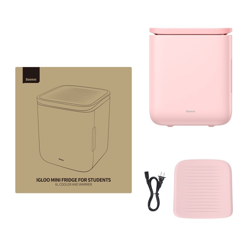 [ Hỏa tốc HCM ] Tủ Lạnh Mini Baseus 6L Igloo, Làm mát/ làm nóng, Tiết kiệm điện năng