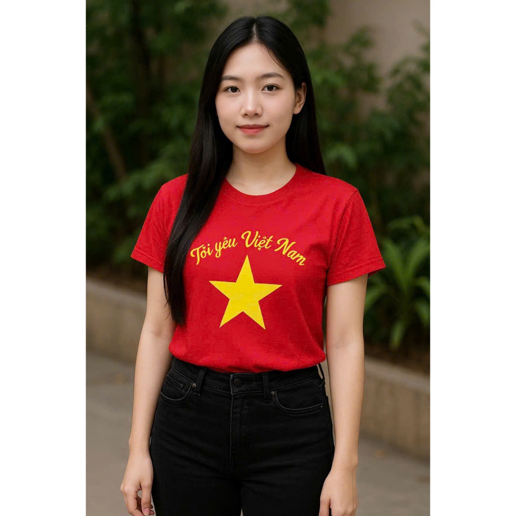 Áo phông gia đình "Tôi yêu Việt Nam" - Áo thun đồng phục gia đình 3-4-5 người.
