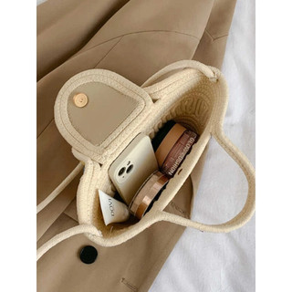 Túi Xách Sợi Đan Có Nắp Nhỏ Nhắn Xinh Cho Phái Nữ - Túi Đeo Chéo Đi Biển Size Xinh Size 28*17cm Hàng Mới Hot 2026
