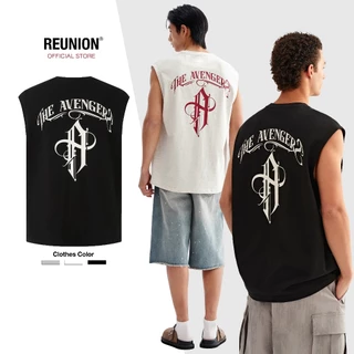 REUNION Áo Tank Top Nam Nữ In Họa Tiết "AVENGER" Áo Ba Lỗ Sát Nách Nam Nữ Cotton TT3