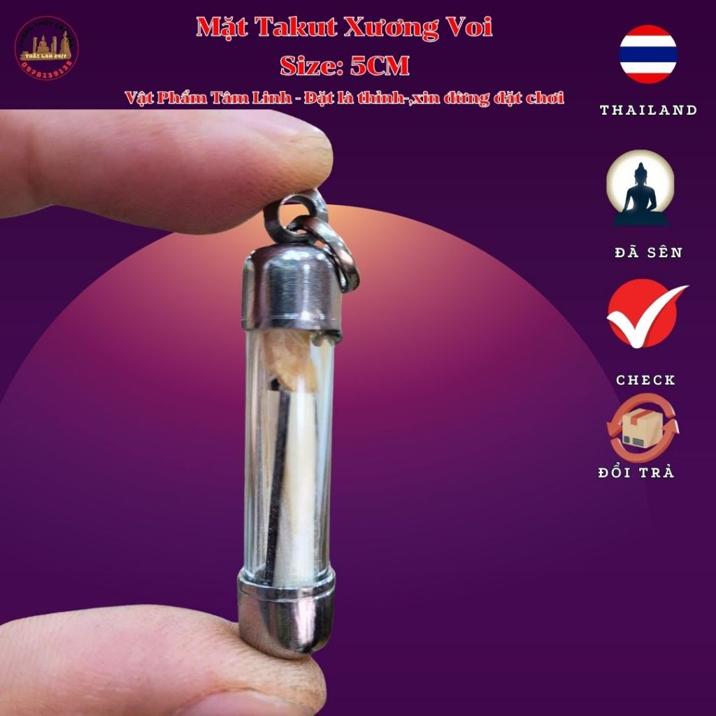 Mặt dây chuyền voi 5cm – Kiểu dáng trang nhã, chất liệu cao cấp